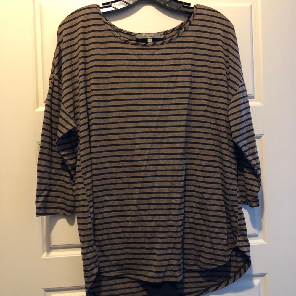 Striped Quarter-length Sleeve Shirt